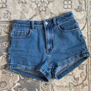 PacSun J.Galt Blue Denim Folded Hem Jean Shorts